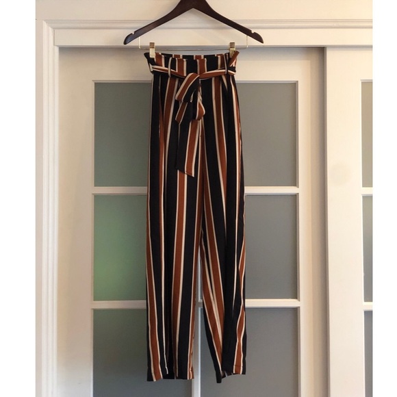 High Waisted Striped Pants - Picture 1 of 3